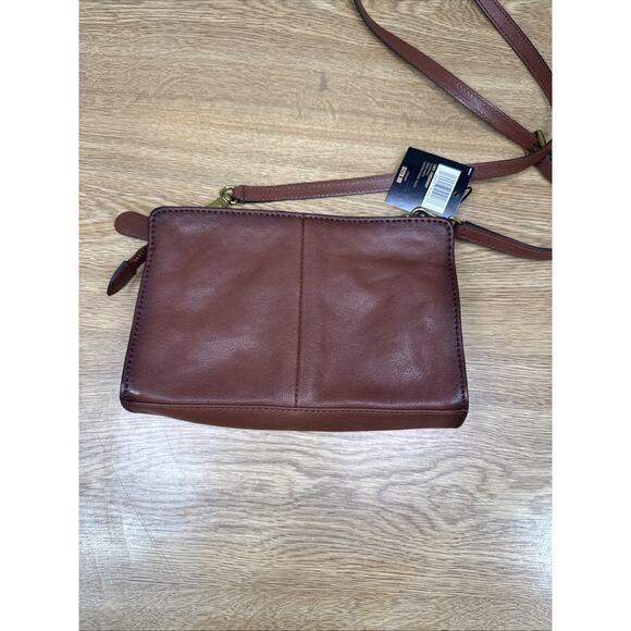 Frye Lucy Small Cognac Leather Crossbody Convertable Bag - Picture 2 of 9